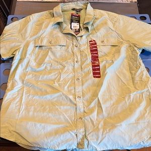 Eddie Bauer Light Green Short Sleeve Outdoor Shirt